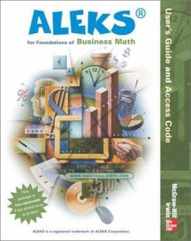 Paperback Aleks for Foundations of Business Math User Guide Book