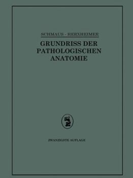 Paperback Grundriss Der Pathologischen Anatomie [German] Book