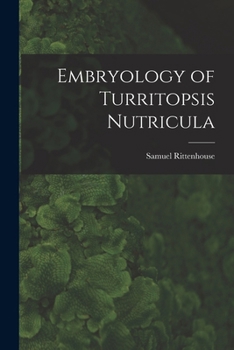 Paperback Embryology of Turritopsis Nutricula Book