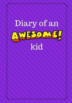 Paperback Diary of an Awesome Kid: Children's Creative Journal, 100 Pages, Grape Smash Pinstripes Book