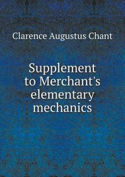Paperback Supplement to Merchant's elementary mechanics Book
