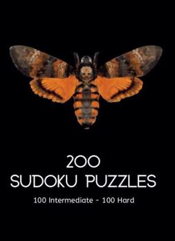 Paperback 200 Sudoku Puzzles 100 Intermediate 100 Hard: Fun gift with a Halloween-themed cover for adults or teens who love solving logic puzzles. Book