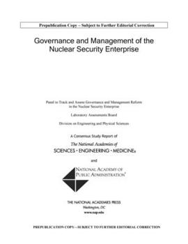 Paperback Governance and Management of the Nuclear Security Enterprise Book