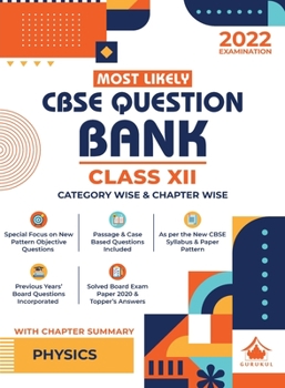 Paperback Most Likely Question Bank - Physics: CBSE Class 12 for 2022 Examination Book