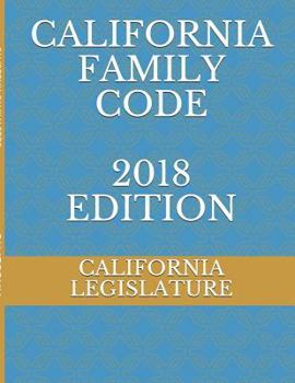 Paperback California Family Code 2018 Edition Book