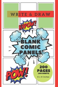 Paperback Blank Comic Panels: Write & Draw Book