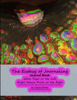 The Ecstasy of Journaling Journal Book White Pages on the Left Bright Nature Prints on the Right use the book to journal and use the prints to enjoy or decorate by Grace Divine