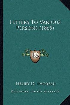 Letters to Various Persons