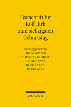 Hardcover Festschrift Fur Rolf Birk Zum Siebzigsten Geburtstag [German] Book