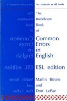 Paperback The Broadview Book of Common Errors in English - ESL Edition Book