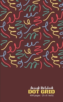 Paperback Amiesk Notebook - Dot Grid Notebook - 400 pages (5 x 8 inch) Book