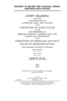 Paperback Hearing to review the national animal identification system Book