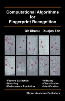 Hardcover Computational Algorithms for Fingerprint Recognition Book