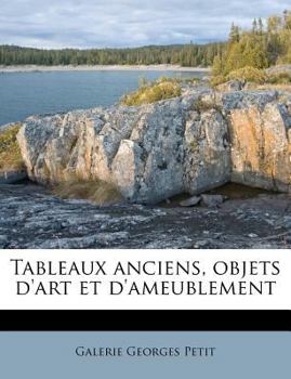 Paperback Tableaux Anciens, Objets D'Art Et D'Ameublement [French] Book