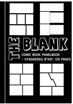 Paperback Blank Comic Book Panelbook - Staggered, 7"x10", 120 Pages: draw Book