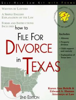 Paperback How to File for Divorce in Texas: With Forms (Legal Survival Guides) Book