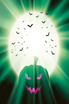 Paperback Pumpkin in the moonlight green color: Spooky pumpkin notebook Book