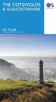 Map Cotswolds & Gloucestershire OS Tour Map 8 1:100K Book