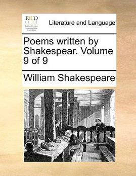 Paperback Poems written by Shakespear. Volume 9 of 9 Book