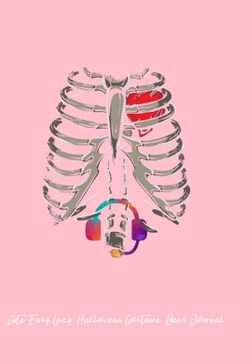 Journal: Dot Grid Journal - Skeleton Rib Cage Gaming Headphone Xray Funny Halloween Gift - Pink Dotted Diary, Planner, Gratitude, Writing, Travel, Goal, Bullet Notebook