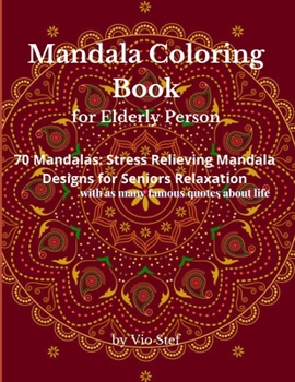 Mandala Coloring Book for Elderly Person