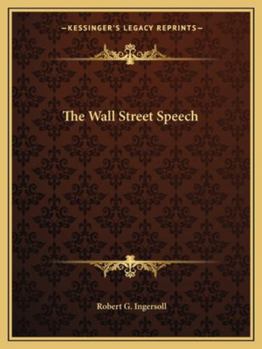 Paperback The Wall Street Speech Book