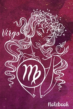 Virgo Notebook: The Virgin - August 23-September 22 - Lined 6 x 9-inch size with 120 pages