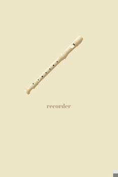 Paperback Recorder: Minimal Design Blank Sheet Music Journal 6" x 9" 100 pages Book