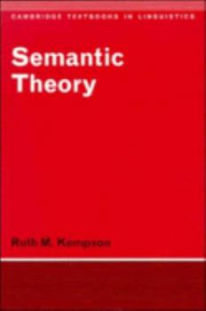 Paperback Semantic Theory Book