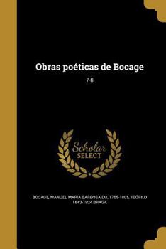Paperback Obras Poeticas de Bocage; 7-8 [Portuguese] Book