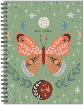 Spiral-bound Mystical Butterfly 6.5 X 8.5 Softcover Weekly Planner Book