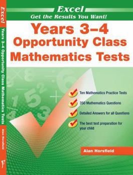Paperback Excel Opportunity Class Mathematical Reasoning Tests Years 3-4 Book