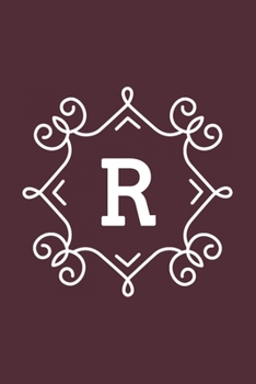 R: monogram initial Letter R - Personalized Initial Monogram Letter R  College Ruled Notebook - 6 x 9 inch Pocket Size: Cute Alphabet Vintage ...