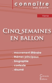 Paperback Fiche de lecture Cinq semaines en ballon de Jules Verne (Analyse littéraire de référence et résumé complet) [French] Book