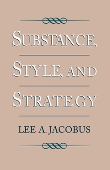 Paperback Substance, Style, and Strategy Book