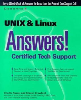 Paperback UNIX & Linux Answers!: Certified Tech Support Book