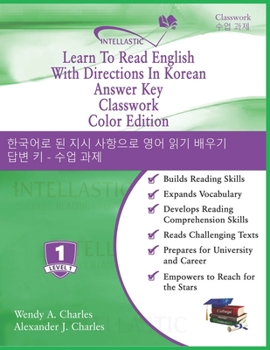 Paperback Learn To Read English With Directions In Korean Answer Key Classwork: Color Edition Book