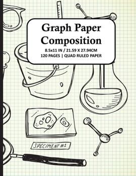 Paperback Graph Paper Composition Notebook: Quad Ruled 4x4 Grid Paper for Math & Science Students, School, College, Teachers - 4 Squares Per Inch, 120 Squared S Book