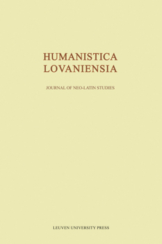 Paperback Humanistica Lovaniensia: Journal of Neo-Latin Studies Book
