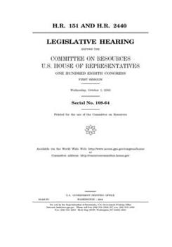Paperback H.R. 151 and H.R. 2440 Book