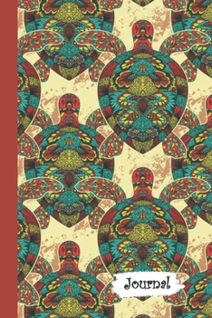 Journal: Retro Sea Turtle Diary with Blank Lined Notebook Paper