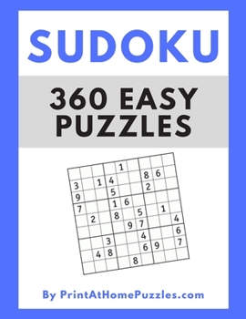 Paperback Sudoku: 360 Easy Puzzles by PrintAtHomePuzzles.com Book