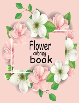 Paperback Flower coloring book: This coloring book is helpful for adults to relieve their mental stress . Book