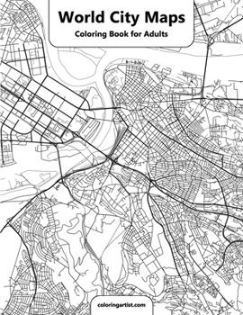 Paperback World City Maps Coloring Book for Adult Book