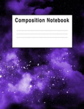 Composition Notebook: Stars Purple Galaxy
