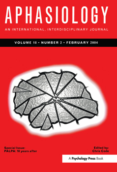 Palpa: Ten Years After: A Special Issue of Aphasiology