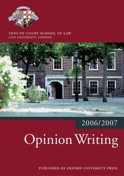 Paperback Opinion Writing 2006-07 (Blackstone Bar Manual) Book