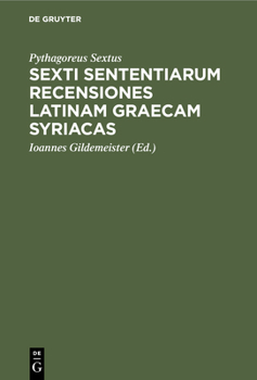Hardcover Sexti Sententiarum Recensiones Latinam Graecam Syriacas [Latin] Book