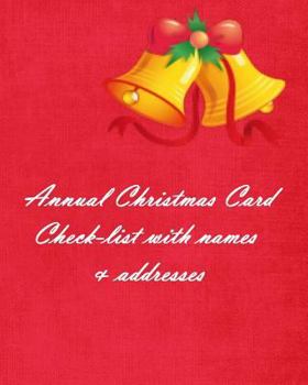 Paperback Annual Christmas Card Check-list with names & addresses Book