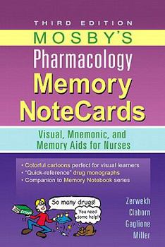 Spiral-bound Mosby's Pharmacology Memory Notecards: Visual, Mnemonic, and Memory Aids for Nurses Book